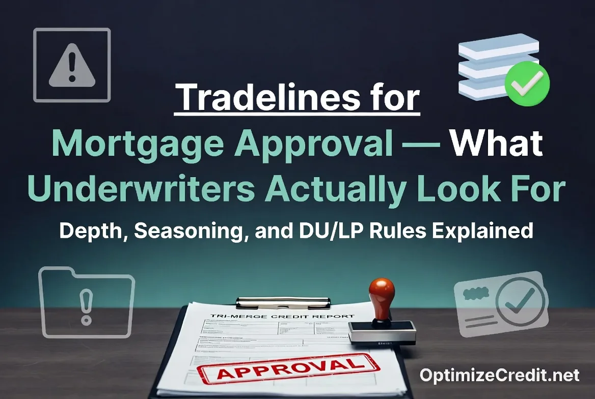 Strategy diagram showing how tradelines support mortgage qualification
