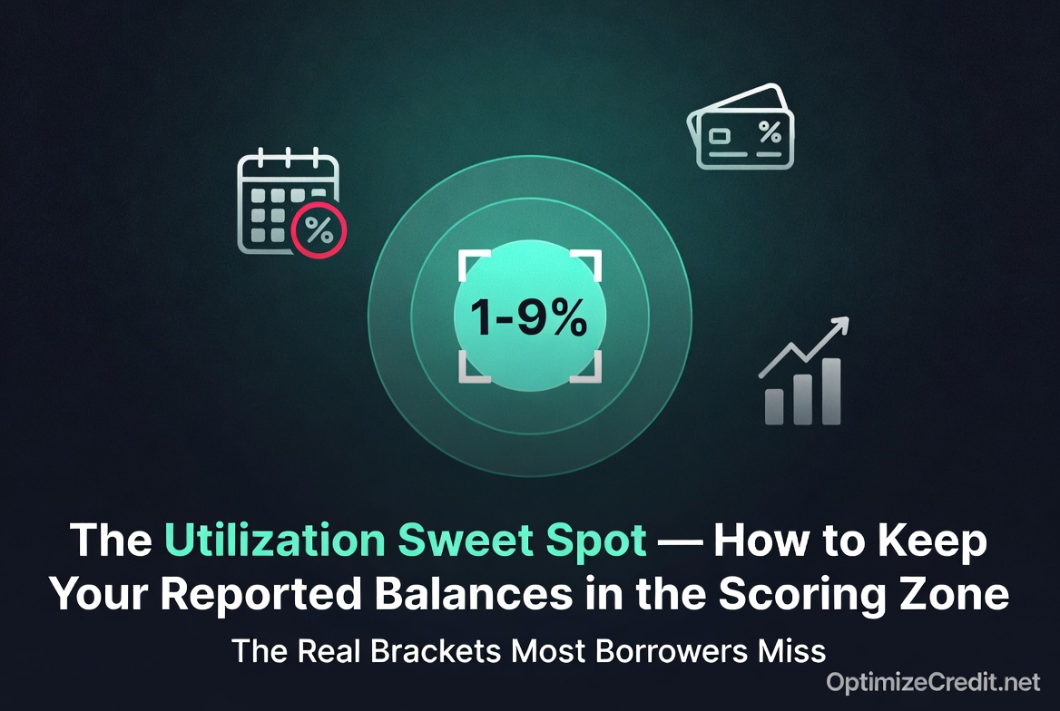 Graph showing the credit utilization percentage sweet spot for maximum FICO score